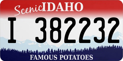ID license plate I382232