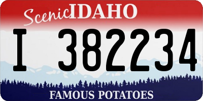 ID license plate I382234