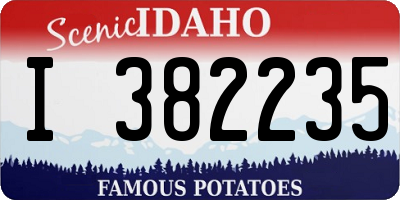 ID license plate I382235