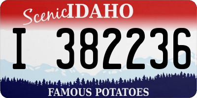 ID license plate I382236