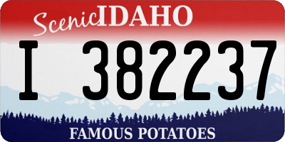 ID license plate I382237
