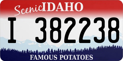 ID license plate I382238