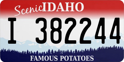 ID license plate I382244