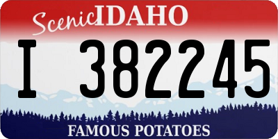 ID license plate I382245