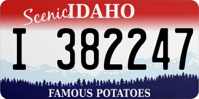 ID license plate I382247