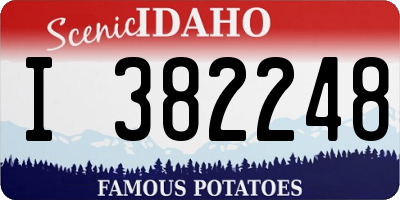ID license plate I382248