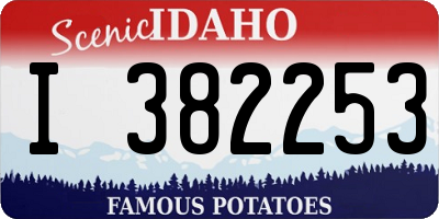 ID license plate I382253