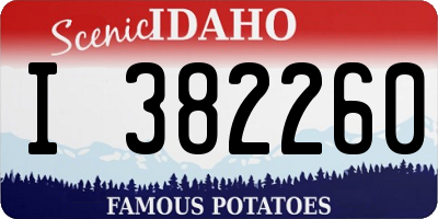 ID license plate I382260