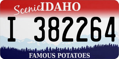 ID license plate I382264