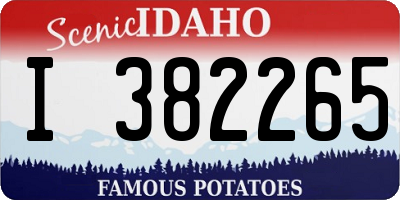 ID license plate I382265