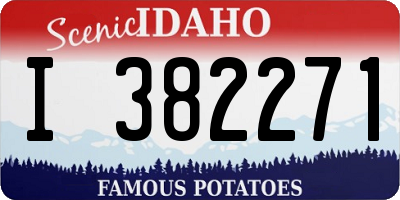 ID license plate I382271