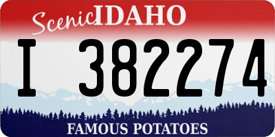 ID license plate I382274