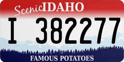 ID license plate I382277