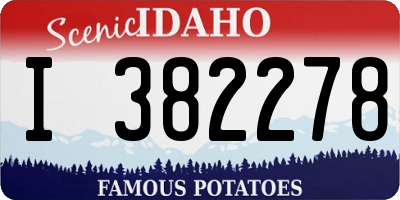 ID license plate I382278