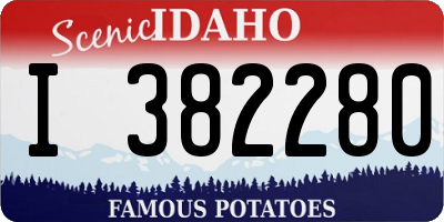 ID license plate I382280