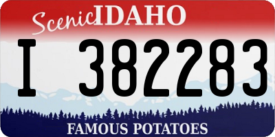 ID license plate I382283