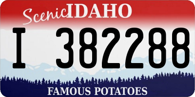 ID license plate I382288