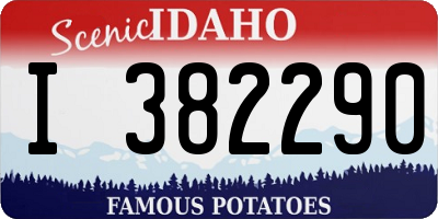ID license plate I382290