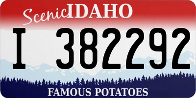 ID license plate I382292