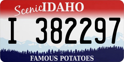ID license plate I382297