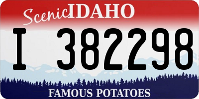 ID license plate I382298