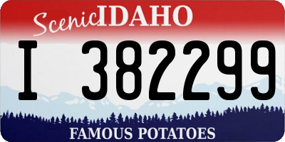 ID license plate I382299