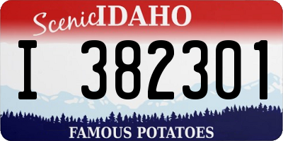 ID license plate I382301