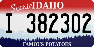 ID license plate I382302