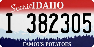 ID license plate I382305
