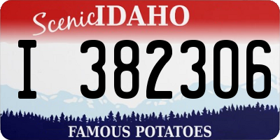 ID license plate I382306