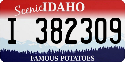 ID license plate I382309