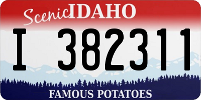 ID license plate I382311