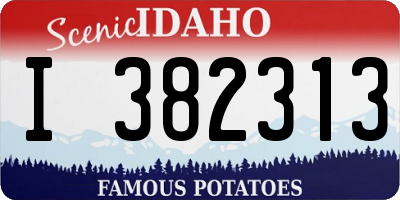 ID license plate I382313