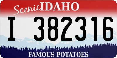ID license plate I382316