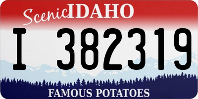ID license plate I382319