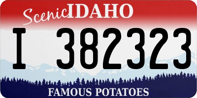 ID license plate I382323
