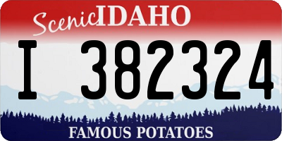 ID license plate I382324