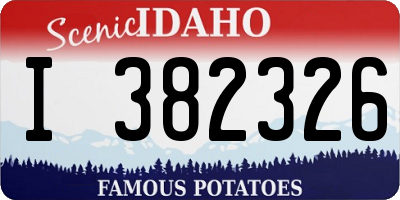 ID license plate I382326
