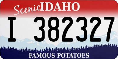 ID license plate I382327