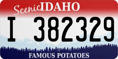 ID license plate I382329