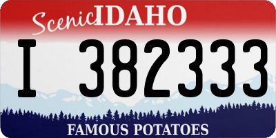 ID license plate I382333