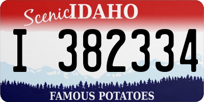 ID license plate I382334