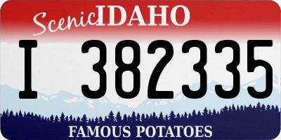 ID license plate I382335