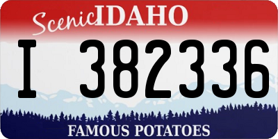 ID license plate I382336
