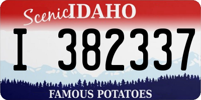ID license plate I382337