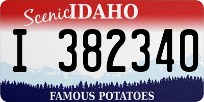 ID license plate I382340