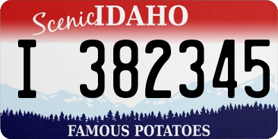 ID license plate I382345