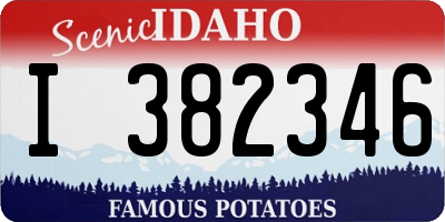 ID license plate I382346