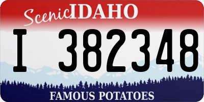 ID license plate I382348
