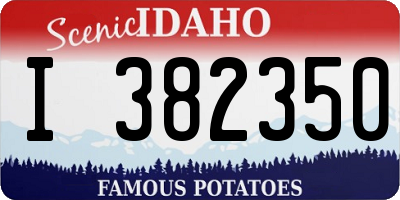 ID license plate I382350